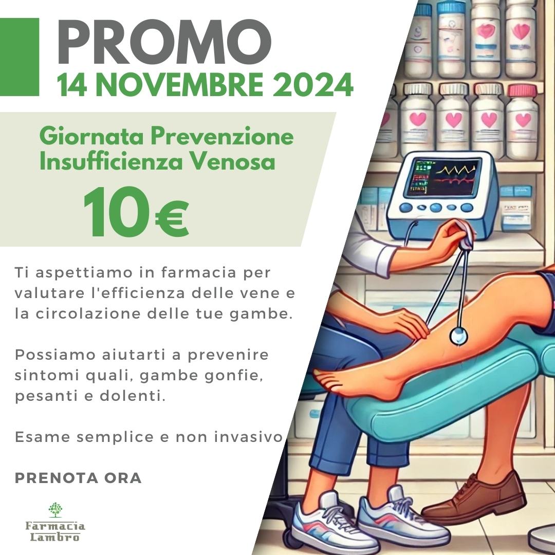 NOVEMBRE 2024 promo insufficienza venosa FARMACIA lambro